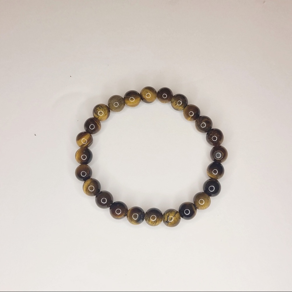 Yellow Tiger Eye Gemstone Bracelet - Picture 2 of 4